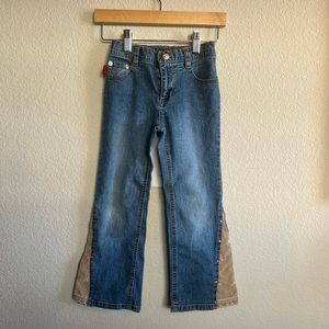 Toddler girls y2k flare leg jeans size 5 bongo jeans